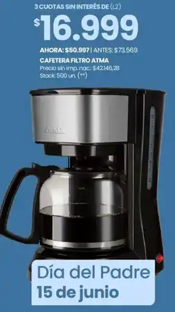 Changomas Atma cafetera filtro oferta