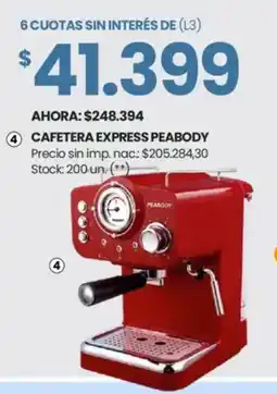 Changomas Peabody cafetera express oferta