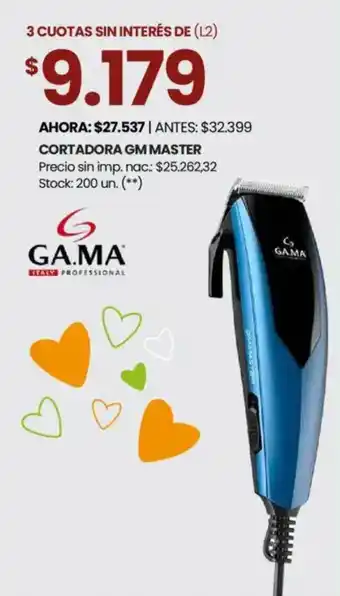 Changomas Ga.ma cortadora master oferta