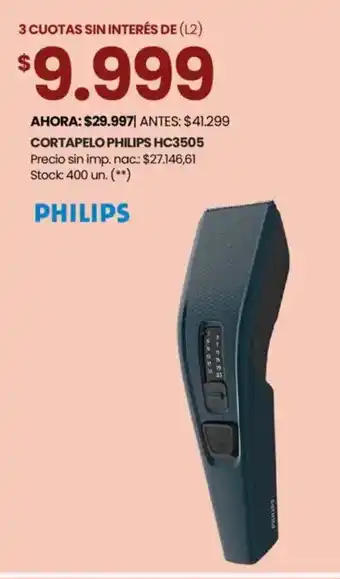 Changomas Philips cortapelo hc3505 oferta