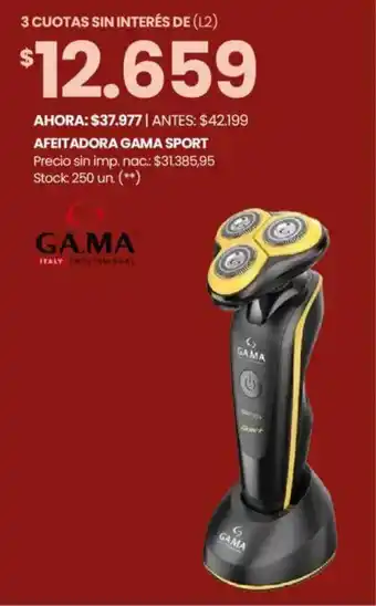 Changomas Ga.ma afeitadora sport oferta