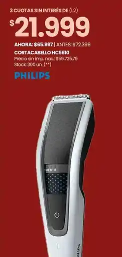Changomas Philips cortacabello HC5610 oferta