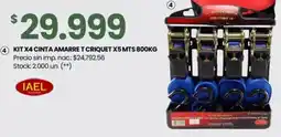 Changomas Kit x4 cinta amarre t criquet oferta