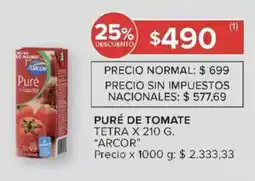Carrefour Arcor Puré de tomate oferta