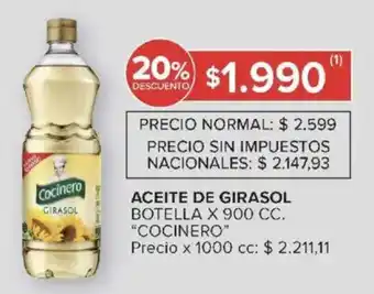 Carrefour Cocinero Aceite de girasol oferta