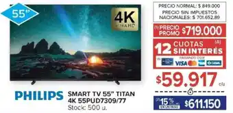 Carrefour Philips Smart TV 55" Titan 4K oferta