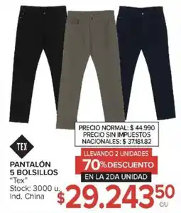 Carrefour Tex pantalón 5 bolsillos oferta
