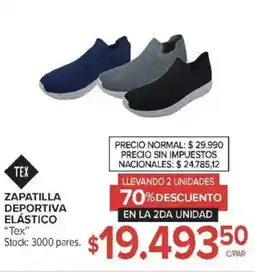 Carrefour Tex zapatilla deportiva elástico oferta