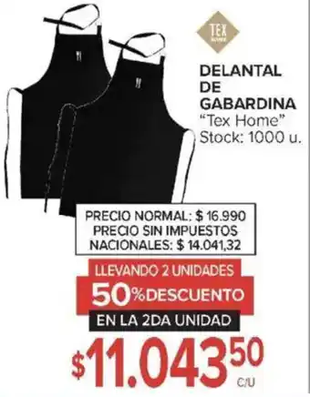 Carrefour Tex delantal de gabardina oferta