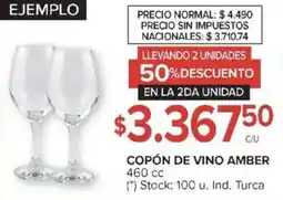 Carrefour Copón de vino amber oferta
