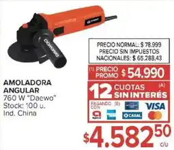 Carrefour Daewoo amoladora angular 760W oferta