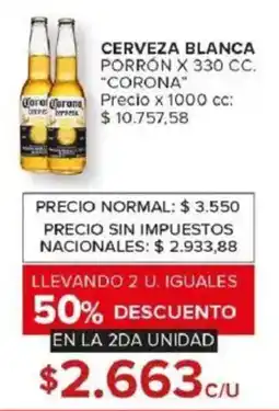 Carrefour Corona cerveza blanca oferta