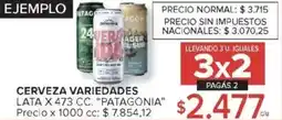 Carrefour Patagonia cerveza variedades lata oferta