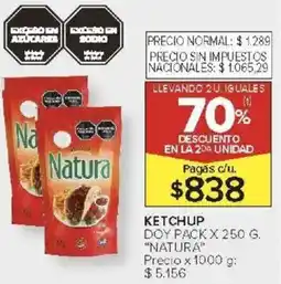 Carrefour Natura ketchup doy pack oferta