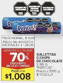 Carrefour Pepitos galletitas c/chips de chocolate oferta
