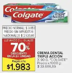 Carrefour Colgate crema dental triple acción oferta