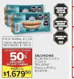 Carrefour Paladini salchichas flow oferta