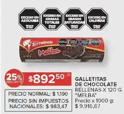 Carrefour Melba galletitas de chocolate rellenas oferta