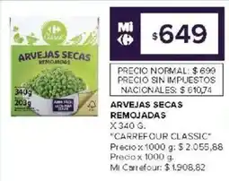 Carrefour Carrefour classic arvejas secas remojadas oferta