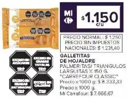 Carrefour Carrefour classic galletitas de hojaldre oferta