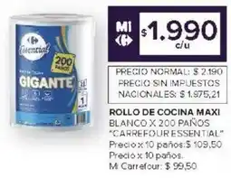 Carrefour Carrefour essential rollo de cocina maxi blanco oferta