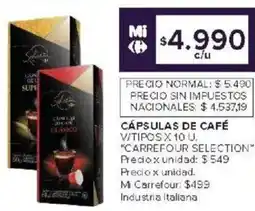 Carrefour Carrefour selection cápsulas de café oferta