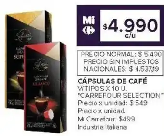 Carrefour Carrefour selection cápsulas de café oferta