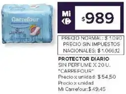 Carrefour Carrefour protector diario sin perfume oferta