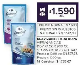 Carrefour Carrefour essential suavizante para ropa vfragancias doy pack oferta