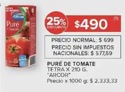 Carrefour Arcor puré de tomate tetra oferta