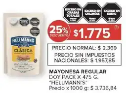 Carrefour Hellmann's mayonesa regular doy pack oferta