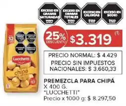 Carrefour Lucchetti premezcla para chipá oferta