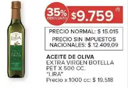 Carrefour Lira aceite de oliva extra virgen botella pet oferta