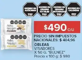 Carrefour Bulnez obleas v/sabores oferta