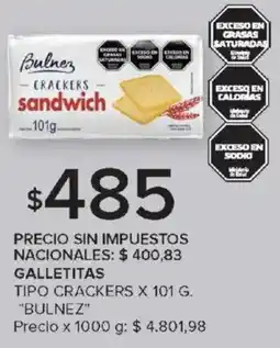 Carrefour Bulnez galletitas tipo crackers oferta