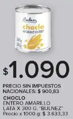 Carrefour Bulnez choclo entero amarillo lata oferta