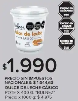 Carrefour Bulnez dulce de leche cásico pote oferta