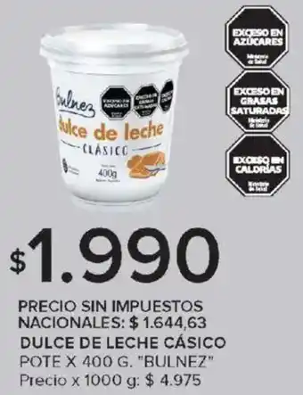 Carrefour Bulnez dulce de leche cásico pote oferta