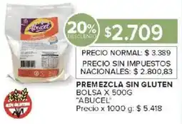 Carrefour Abucel abucel premezcla sin gluten bolsa oferta