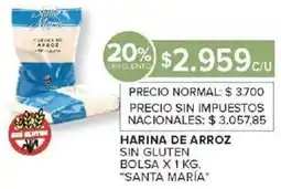 Carrefour Harina de arroz sin gluten bolsa oferta