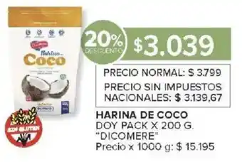Carrefour Dicomere harina de coco doy pack oferta
