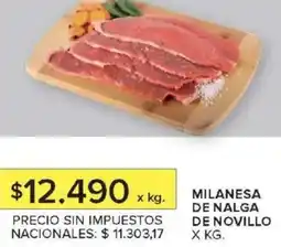 Carrefour Milanesa de nalga de novillo oferta