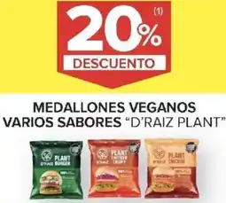 Carrefour D'raiz plant medallones veganos varios sabores oferta