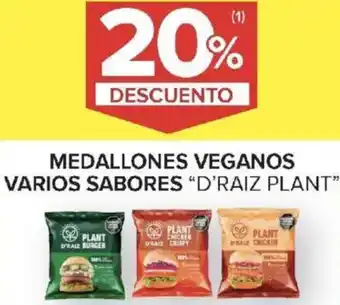 Carrefour D'raiz plant medallones veganos varios sabores oferta