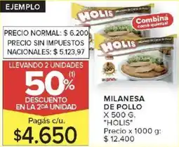 Carrefour Holis milanesa de pollo oferta