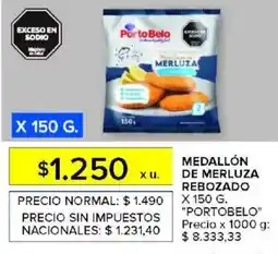 Carrefour Portobelo medallón de merluza rebozado oferta