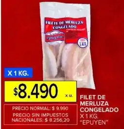 Carrefour Epuyen filet de merluza congelado oferta