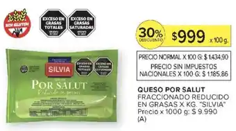 Carrefour Silvia queso por salut fraccionado reducido en grasas oferta