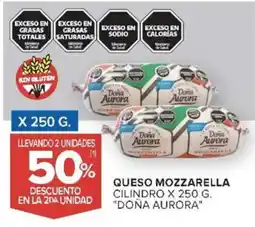 Carrefour Doña aurora queso mozzarella cilindro oferta