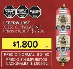 Carrefour Paladini leberwurst oferta